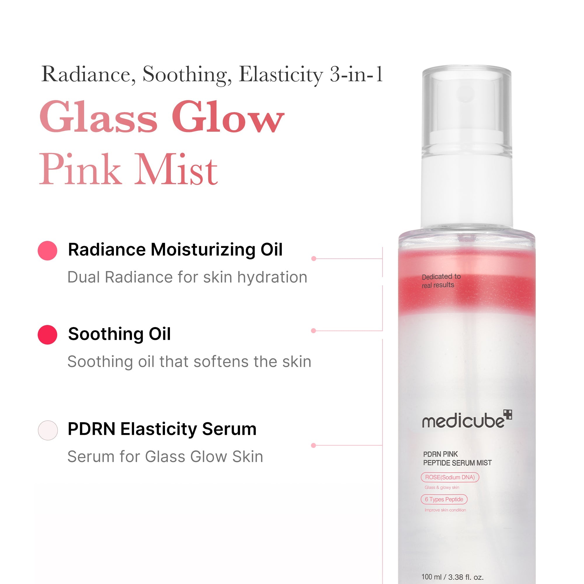PDRN Pink Peptide Serum Mist, 100ml