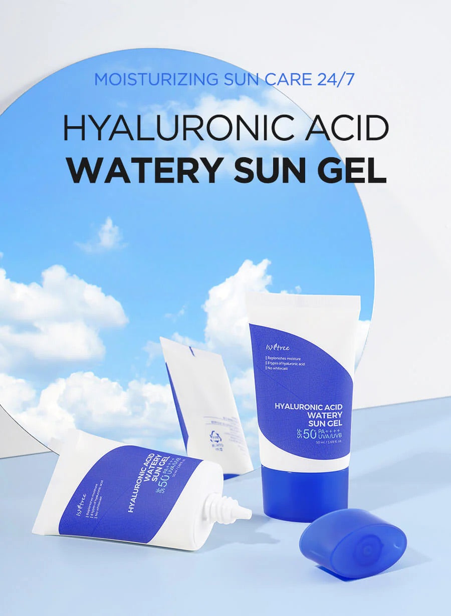 Hyaluronic Acid Watery Sunscreen Gel, 50ml (2 QTY)