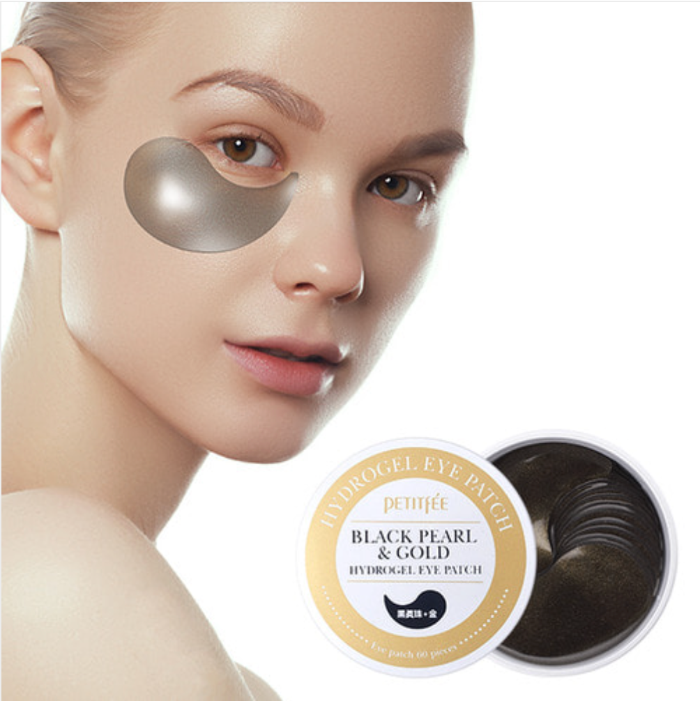 Black Pearl & Gold Hydrogel Eye Patch Mask, 60 Patches